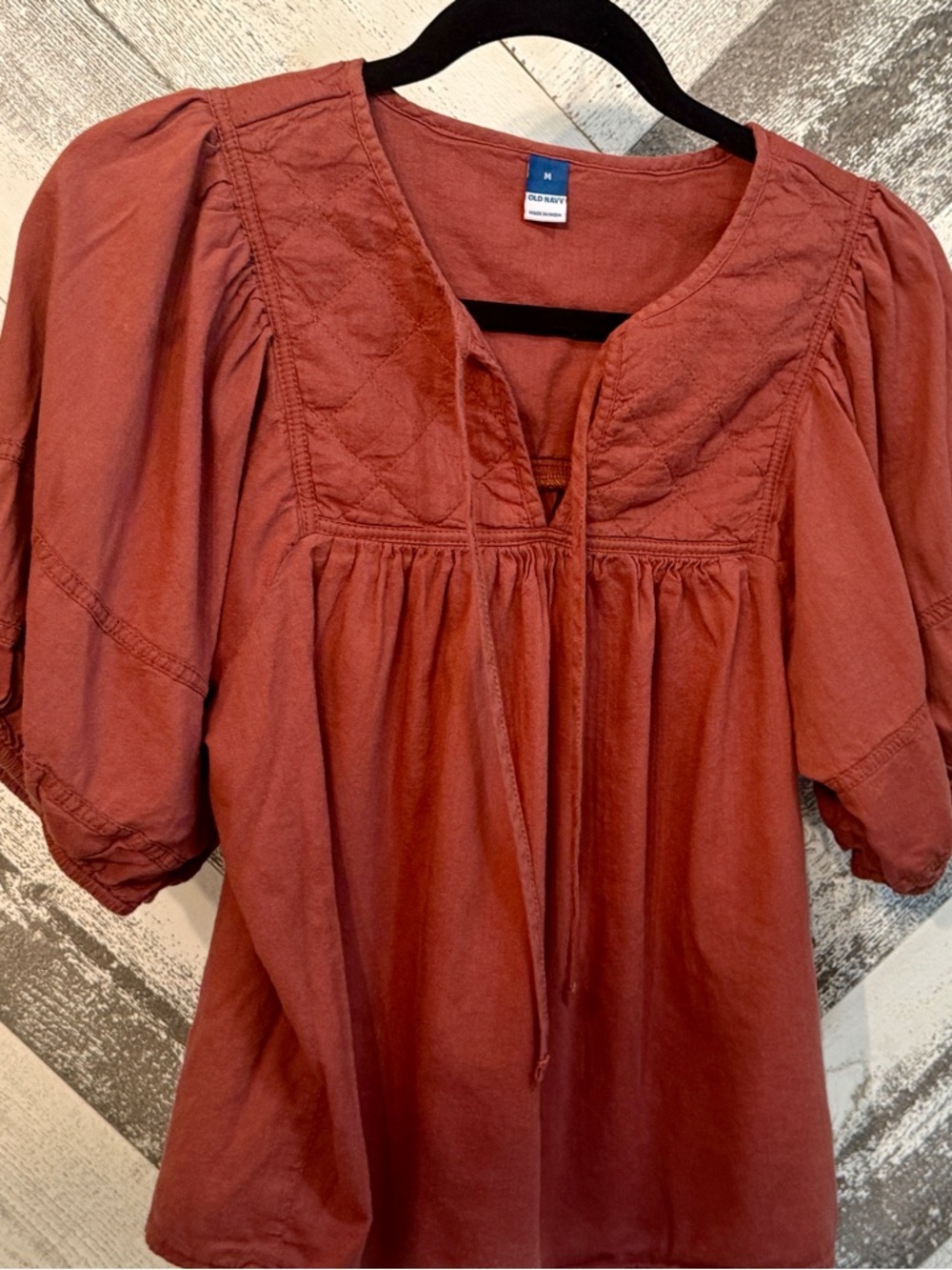 Old Navy Women's Rust Red Peasant Tunic